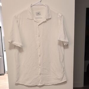 The Academy Brand Crisp White Casual Shirt